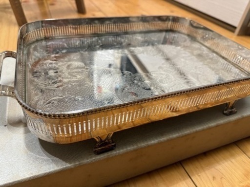 アンティークギャラリートレイ：シルバー