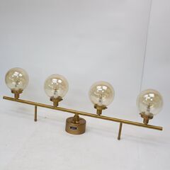 258)【美品】HERMOSA ハモサ GS-013 MOON4 LAMP ムーン4 シーリングランプ ゴールド 照明