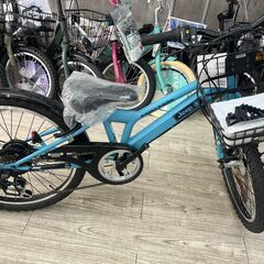 【新品】【特別価格】早い者勝ち★Jeep (ジープ) 22型 子供用自転車 JE-22S ジュニアサイクル　外装6段変速　お子様用自転車　インディゴブルーの画像