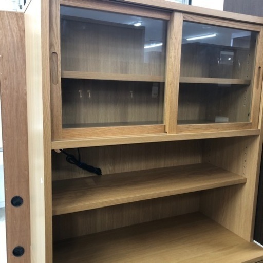 無印良品（ムジルシリョウヒン）レンジボード　ガラス扉付き【トレファク堺福田】 無印良品（ムジルシリョウヒン）レンジボード ガラス扉付き