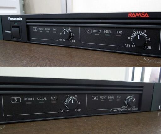 Panasonic RAMSA デジタルパワーアンプ WP-DA204 通電確認済 オーディオ 音響機材 パナソニック 札幌市 新道東