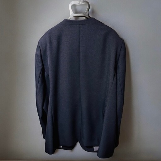 新品タグ付き　 卒入学に！　大きいサイズ　ノーカラージャケット　ネイビー 新品タグ付き 卒入学に！ 大きいサイズ ノーカラージャケット ネイビー