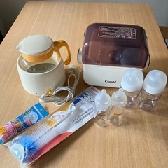 【譲渡先決定】哺乳瓶、調乳ポット、除菌ケース、ブラシ