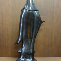 白衣観音像 仏像 高さ：約47.5cm 重量：約5kg 伝統工芸 仏教美術 金属 菩薩立像 銘あり 札幌市 中央区 南12条の画像
