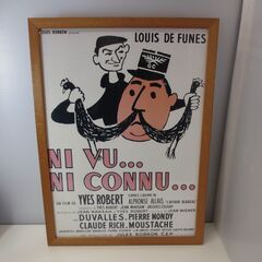フランス映画のポスター 額付き  Ni vu, ni connu...