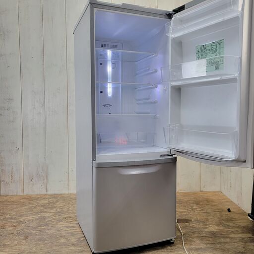 終 Panasonic/パナソニック 2ドア 冷凍冷蔵庫 168L NR-B17AW-S 2018年製 動作品 24c菊MZ