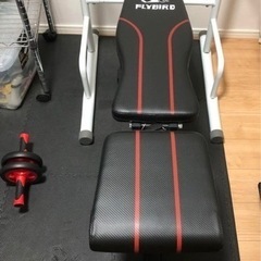 【お値下げ】懸垂器具、トレーニングベンチ、アブローラー、ダンベルセット