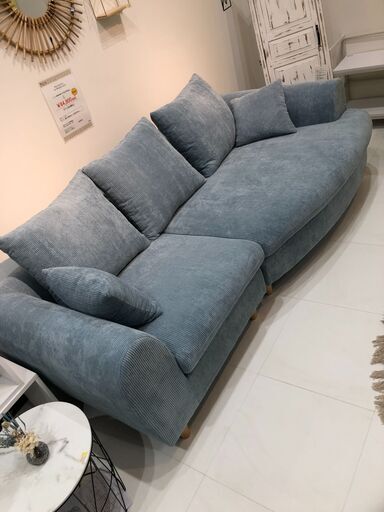 アシンメトリー　コーデュロイソファ
