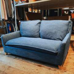 関家具 RELAXFORM SAVON  ２人掛けソファ（オリエンタルブルー）幅148の画像