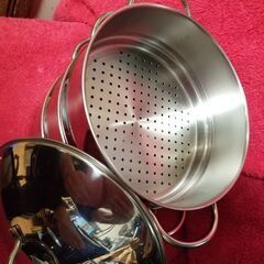 蒸し器　蒸し鍋　せいろ鍋　蒸籠　ステンレス製　中古品の画像