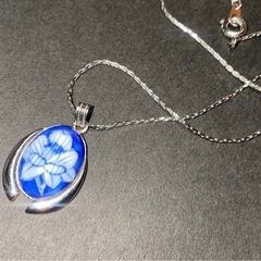 磁製装身具  有田焼 silver925 ネックレス ペンダントの画像