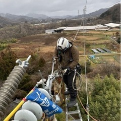 送電線工事従業員募集の画像