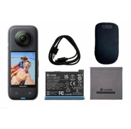 【大阪市内にてお引き渡し可能な方限定】Insta360 X3本体＋自撮り棒114cm＋レンズキャップ＋SD64GB