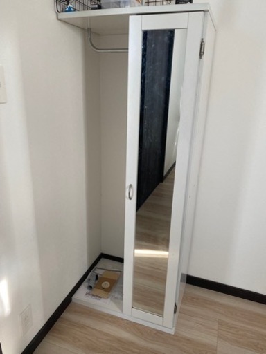 【決定済】ミラー付き収納棚（収納ケース）