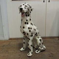 ダルメシアン 犬 陶器製   置物/大型・高さ　約78cm