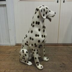 ダルメシアン 犬 陶器製   置物/大型・高さ　約78cmの画像