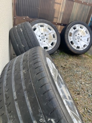 El Dorado Crave クレイブ 18インチ 7.5J  6穴 PCD139.7 メッキ 225/50R18 付き タイヤ ホ