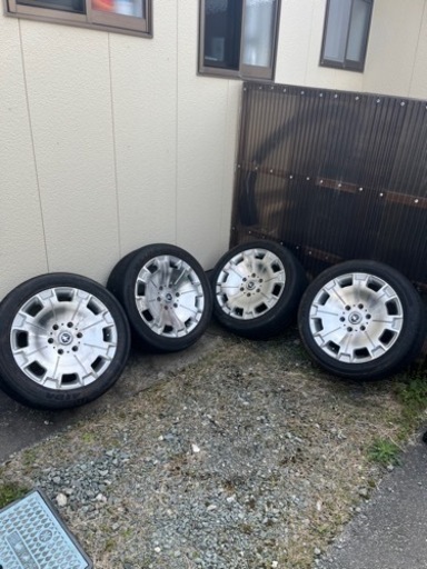 El Dorado Crave クレイブ 18インチ 7.5J  6穴 PCD139.7 メッキ 225/50R18 付き タイヤ ホイール 4本 200 ハイエースにどうぞ