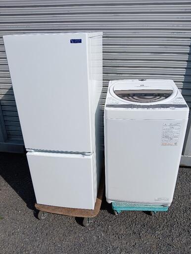 【セット02】23区配送無料　冷蔵庫ヤマダセレクト156L＋洗濯機東芝６kg
