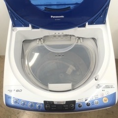 【期間限定セール‼︎】中古 パナソニック 8.0kg 全自動洗濯機 NA-FS80H6 2013年製ブルー系　家電 生活家電 洗濯機の画像