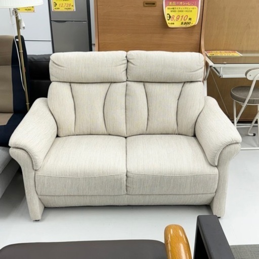 【超美品‼️】ニトリ 134cm幅2人掛けソファ ラヴソファ 布製ベージュ♪