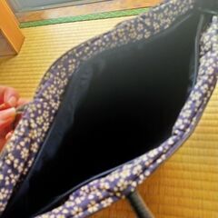 布地のバックの画像