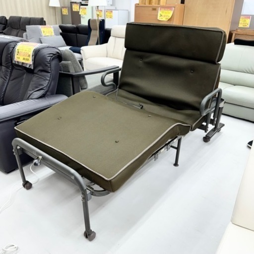 【お買い得‼️】アテックス 電動リクライニングベッド シングルベッド 折りたたみ式 キャスター付き♪