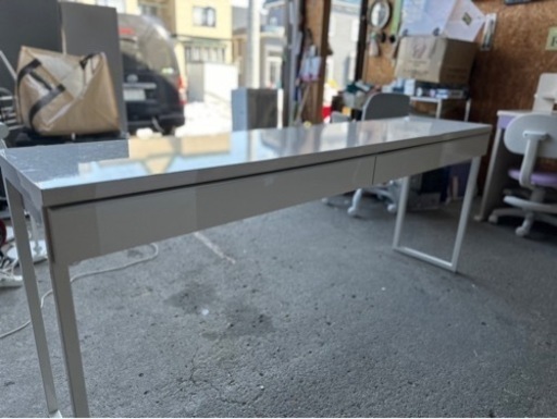 IKEA イケア　ワイドデスク　白　綺麗です！