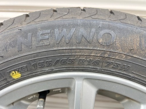 走行2000km 軽自動車用タイヤホイール4本セット　155/65r14