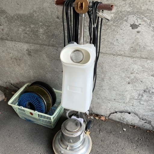 【美品】ブラシ/パッド付き　アマノ武蔵 ポリッシャー12インチ標準タンク付タイプ