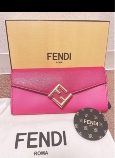 新品 FENDI フェンディ FFダイヤモンド ロングウォレット 長財布 ピンク