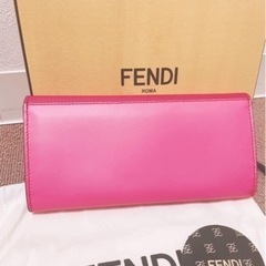 新品 FENDI フェンディ FFダイヤモンド ロングウォレット 長財布 ピンクの画像