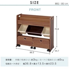 最終値下げ 子ども用絵本・おもちゃ収納棚の画像