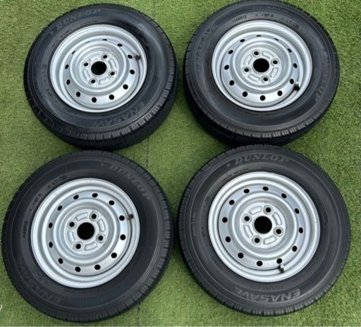 3月23日　お取引終了　145 r12 軽バン　2021年製　ノーマルタイヤ　再塗装ホイール　４本セット