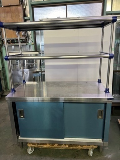 2マルゼン調理台引戸付き、置き台付き