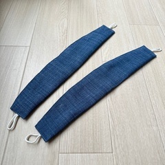 ニトリネイビーカーテン2枚の画像