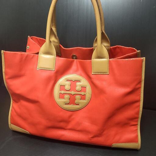 Tory Burchトリーバーチ／赤系革トートバッグ
