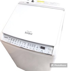 ★激安超美品❗️　HITACHI 日立　8kg ビートウォッシュ❗️2022年製❗️温水ナイアガラ洗浄　BW-DV80G 洗濯乾燥機