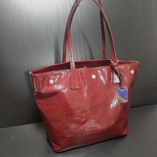 FURLAフルラ/茶系革 トートバッグ