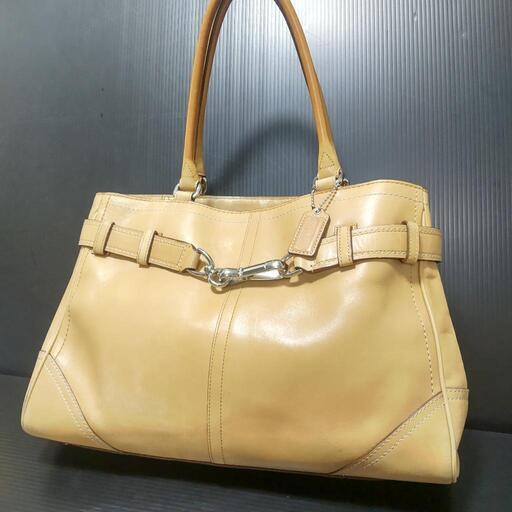 COACHコーチ／キャメル革 トートバッグ