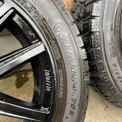 軽自動車用タイヤ、アルミホイール4本セット美品の画像