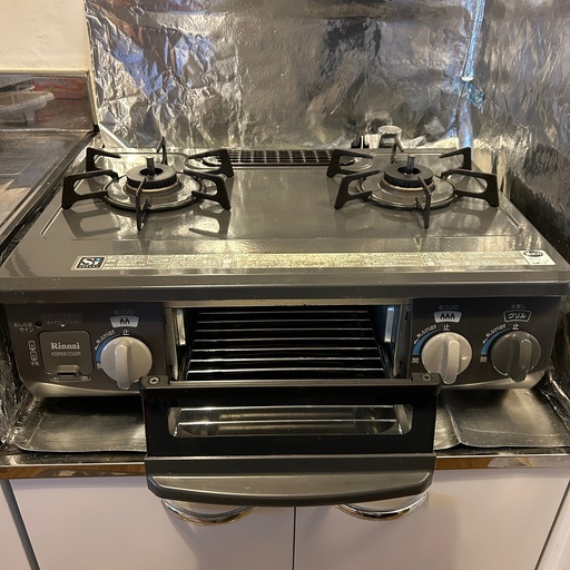 【お取引中】※4/6、7のみ※リンナイ　2口ガステーブル　都市ガス　KSR561DGR