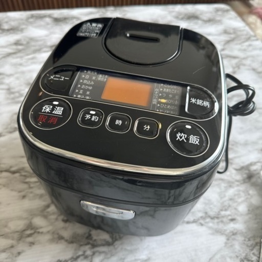アイリスオーヤマ 炊飯器 マイコン式 3合 極厚銅釜 銘柄炊き分け機能付き ブラック Smart Basic RC-MA30AZ-B