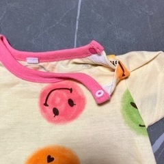 スマイル総柄 ロンパース 70cmの画像