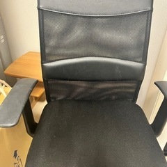 ニトリ　ワークチェア　ブラックの画像