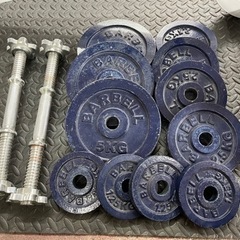 WILD FIT マルチベンチ、ダンベルプレートセット（計35kg）の画像