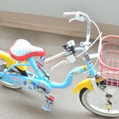 ★中古：自転車 16インチ Ides アイデス ミッキー ウィズフレンドfine カゴ、補助輪付 の画像