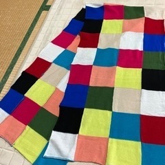 カラフルなマフラー　ブランケット