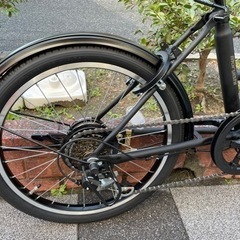 🔶新車🔶マルイシ　折畳自転車　20インチ　SHIMANO/外装6段変速　LEDダイナモライト　マットブラック　の画像