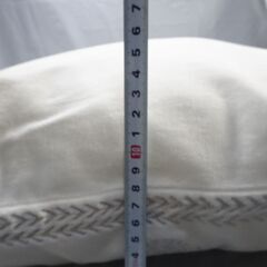 Francfranc EMB オーナメント クッションカバー 450×450 ホワイト×シルバー 2枚セットの画像